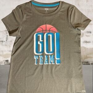 DSG Girls Gray Go Team Performance T-Shirt - Size Medium (10/12)